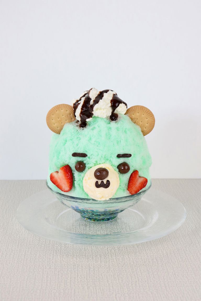 チョコミントくまかき氷